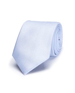 Einfarbige krawatte 100% seide light blue_0
