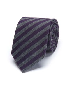Krawatte regiment 100% seide violet_0