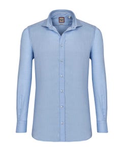 Camicia azzurra cotone trendy francese_0